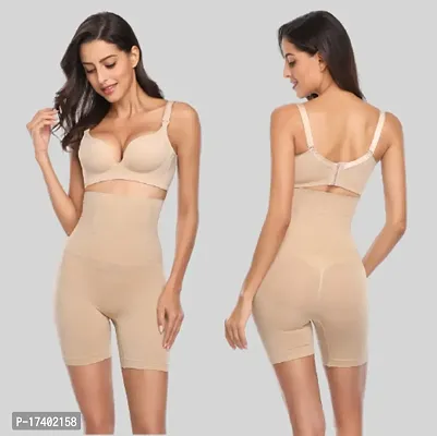 Stylish Cotton Tummy Control 4-In-1 Blended High Waist Tummy And Thigh Shapewear