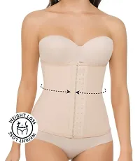 Stylish Nylon Spandex Shapewear Tummy Grip Belt Waist Trainer Trimmer And Slimming Corset 3 Hooks Girdle With Wire Support Shapewear-thumb1