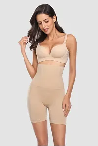 Stylish Cotton Tummy Control 4-In-1 Blended High Waist Tummy And Thigh Shapewear-thumb1