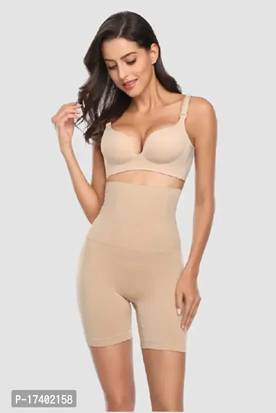 Stylish Cotton Tummy Control 4-In-1 Blended High Waist Tummy And Thigh Shapewear-thumb2