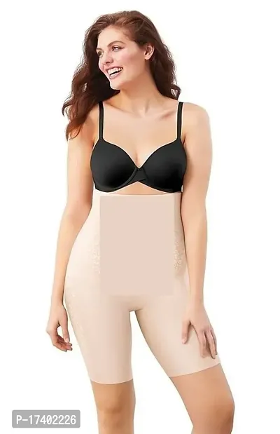 Stylish Cotton Blend Tummy Control 4-In-1 Blended High Waist Tummy And Thigh Shapewear