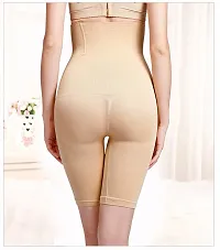 Stylish Cotton Blend Tummy Control 4-In-1 Blended High Waist Tummy And Thigh Shapewear-thumb1