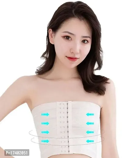 Stylish Cotton Blend Tummy Grip Belt Waist Trainer Trimmer And Slimming Corset 3 Hooks Girdle With Wire Support Shapewear