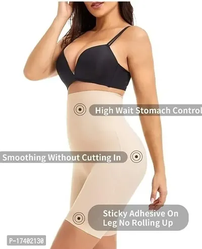 Stylish Cotton Blend Net Tummy And Thigh Shapewear