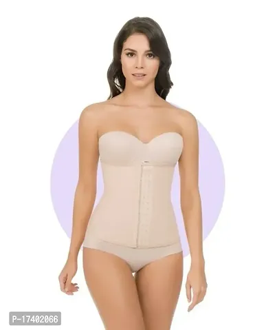 Stylish Nylon Spandex Shapewear Tummy Grip Belt Waist Trainer Trimmer And Slimming Corset 3 Hooks Girdle With Wire Support Shapewear