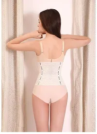 Stylish Nylon Spandex Shapewear Tummy Grip Belt Waist Trainer Trimmer And Slimming Corset 3 Hooks Girdle With Wire Support Shapewear-thumb1