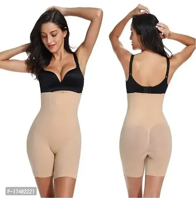 Stylish Cotton Blend Tummy Control 4-In-1 Blended High Waist Tummy And Thigh Shapewear