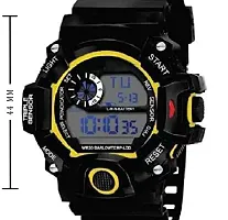 Acnos Brand - A Digital Watch with LED Shockproof Multi-Functional Automatic Yellow Boader Black Waterproof Digital Sports Watch for Men's Kids Watch for Boys - Watch for Men Pack of 2-thumb4