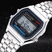 Stylish Multicoloured Stainless Steel Digital Watches For Men Pack Of 2-thumb3