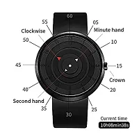 Acnos Black Dial and Strap Analogue Watch for Men Pack of - 1 (newpaydu)-thumb2