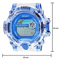 Acnos Brand - A Digital Alram Time Day Second Shockproof Multi-Functional Automatic White Blue Waterproof Digital Sports Watch for Men's Kids Watch for Boys Watch for Men Pack of 1-thumb3