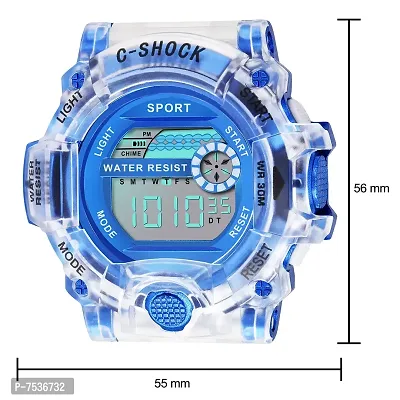 Acnos Brand - A Digital Alram Time Day Second Shockproof Multi-Functional Automatic White Blue Waterproof Digital Sports Watch for Men's Kids Watch for Boys Watch for Men Pack of 1-thumb4