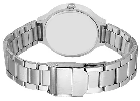 Acnos Stainless Steel Band Analog Watch with Heart Diamond Silver bracelet for Women (Silver, Black) Pack of 2-thumb4