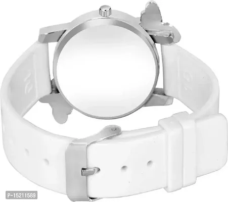 Stylish White Silicone Analog Watches For Women-thumb4