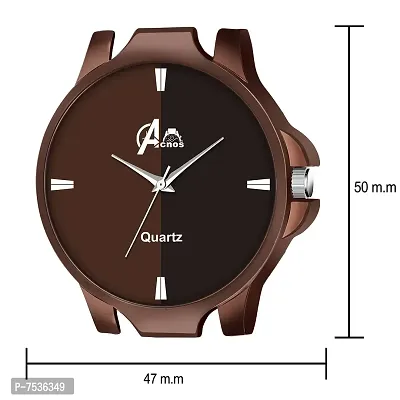 Acnos Luxury Analogue Women's Watch(Brown Dial Mens Standard Colored Strap)-thumb3