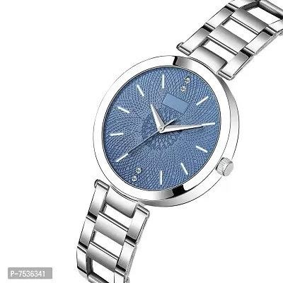 Acnos Blue Dial Silver Chain Belt MT Analogue Watch for Girl's and Women's Pack of - 1 (MT-205)-thumb2