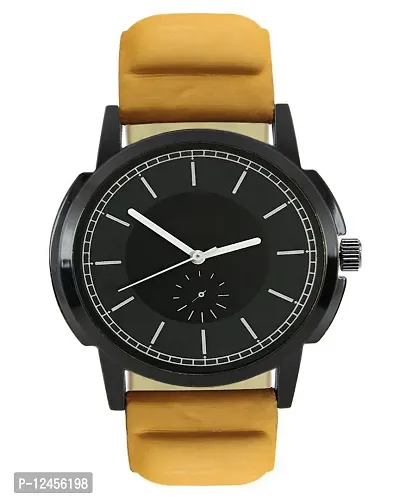 Elegant Leather Analog Watches For Men