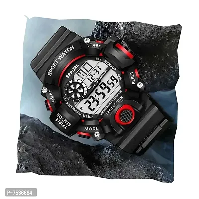 A Brand - A Digital Watch Shockproof Multi-Functional Automatic Red Boader Black Waterproof Digital Sport Watch for Men's Kids Watch for Boys - Watches for Men Pack of 1-thumb0