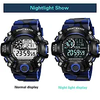 Acnos Digital Dial Shockproof Multi-Functional Automatic Blue Color Army Strap Waterproof Digital Sport Watch for Mens Kids Watch for Boys - Watches for Men Pack of 2-thumb2