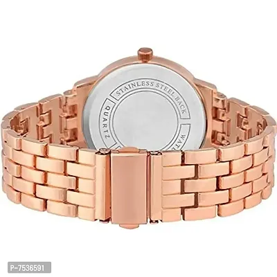 Acnos Branded Rose Gold Diamond Watch with Diamond Rose Gold Bracelet for Girls Watch for Women Pack of 2-thumb5