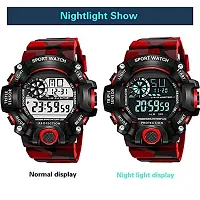Acnos Brand - A Digital Watch with Square LED Shockproof Multi-Functional Automatic Red Color Army Strap Waterproof Digital Sports Watch for Men's Kids Watch for Boys Watch for Men Pack of 2-thumb4