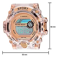 Acnos Brand - A Digital Alram Time Day Second Shockproof Multi-Functional Automatic White Rosegold Waterproof Digital Sports Watch for Men's Kids Watch for Boys Watch for Men Pack of 2-thumb4