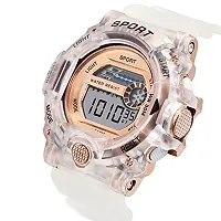 Acnos Brand - A Digital Alram Time Day Second Shockproof Multi-Functional Automatic White Rosegold Waterproof Digital Sports Watch for Men's Kids Watch for Boys Watch for Men Pack of 2-thumb3