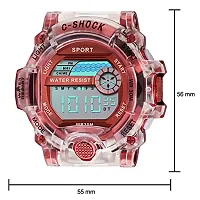 Acnos Brand - A Digital Alram Time Day Second Shockproof Multi-Functional Automatic White Red Waterproof Digital Sports Watch for Men's Kids Watch for Boys Watch for Men Pack of 2-thumb4