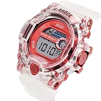 Acnos Brand - A Digital Alram Time Day Second Shockproof Multi-Functional Automatic White Red Waterproof Digital Sports Watch for Men's Kids Watch for Boys Watch for Men Pack of 2-thumb3