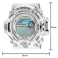 Acnos Brand - A Digital Alram Time Day Second Shockproof Multi-Functional Automatic White Silver Waterproof Digital Sports Watch for Men's Kids Watch for Boys Watch for Men Pack of 2-thumb4