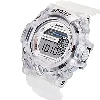 Acnos Brand - A Digital Alram Time Day Second Shockproof Multi-Functional Automatic White Silver Waterproof Digital Sports Watch for Men's Kids Watch for Boys Watch for Men Pack of 2-thumb3