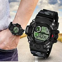 Acnos Brand - A Digital Watch with Square LED Shockproof Multi-Functional Automatic Black Army Strap Waterproof Digital Sports Watch for Men's Kids Watch for Boys - Watch for Men Pack of 2-thumb1