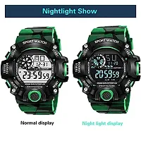 Acnos Brand - A Digital Watch with Square LED Shockproof Multi-Functional Automatic Green Color Army Strap Waterproof Digital Sports Watch for Men's Kids Watch for Boys Watch for Men Pack of 2-thumb2