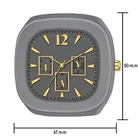 Acnos Brand - Square Grey DIAL Analog Silicon Strap ADDI Stylish Designer Analog Watch for Boys with bracelete Pack of 2-thumb3