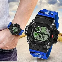 Acnos Brand - A Digital Watch with Square LED Shockproof Multi-Functional Automatic Blue Army Belt Waterproof Digital Sports Watch for Men's Kids Watch for Boys - Watch for Men Pack of 2-thumb1