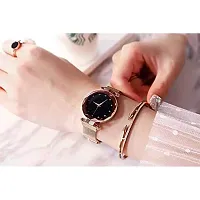 Acnos Brand - A Rose-Gold Magnet Analog Watch with Rose-Gold Bracelet for Girls or Watch for Women Pack of - 2-thumb4