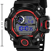 Acnos Brand - A Digital Watch with Square LED Shockproof Multi-Functional Automatic Red Boader Black Waterproof Digital Sports Watch for Men's Kids Watch for Boys - Watch for Men Pack of 2-thumb4