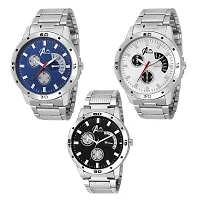 Acnos Black White and Blue Dial Analogue Watches for Men Pack of - 3(101-3 Color)-thumb2