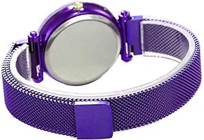Acnos Purple Glass Black dial Magnetic Belt Purple Analog Watch for Men and Womne Pack of - 1-thumb1