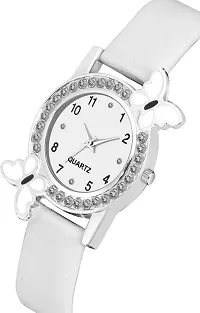 Stylish White Silicone Analog Watches For Women-thumb1