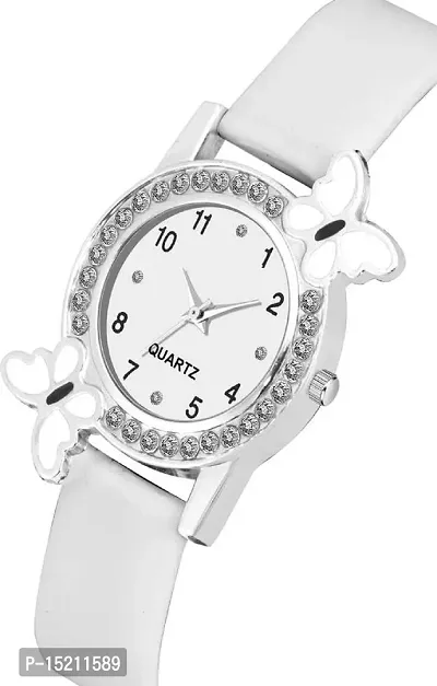 Stylish White Silicone Analog Watches For Women-thumb2