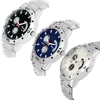 Acnos Black White and Blue Dial Analogue Watches for Men Pack of - 3(101-3 Color)-thumb3