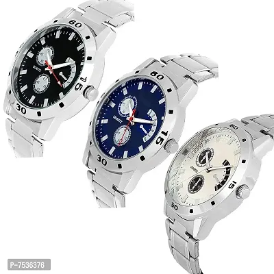 Acnos Black White and Blue Dial Analogue Watches for Men Pack of - 3(101-3 Color)-thumb4