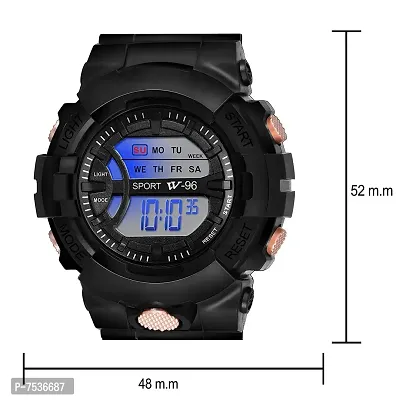 Acnos Brand - A Digital Watch Shockproof Multi-Functional Automatic Light Juicy Black Dial Strap Waterproof Digital Sports Watch for Men's Kids Watch for Boys - Watch for Men Pack of 2-thumb5