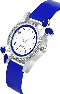 Acnos Blue Strap White Diamond Dial Analog Watch For Girls Best Design Butterfly Combo 2 Pack Of 2-thumb2