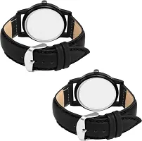 Acnos Black Dial Analogue Watches Combo for Men Pack of - 2 (M-BRWN-BLK)-thumb2