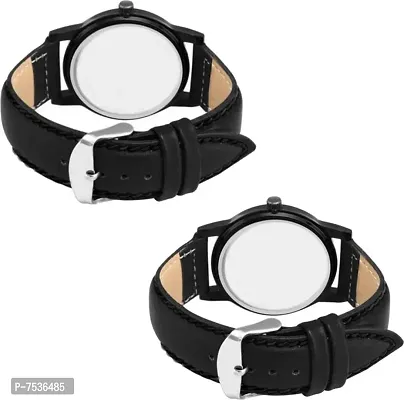Acnos Black Dial Analogue Watches Combo for Men Pack of - 2 (M-BRWN-BLK)-thumb3
