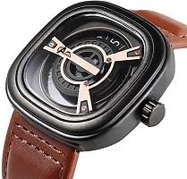 Acnos Square Dial  Brown Belt Watch Analog Watch - for Men (s-BRN)-thumb4