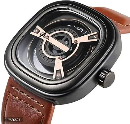 Acnos Square Dial  Brown Belt Watch Analog Watch - for Men (s-BRN)-thumb5