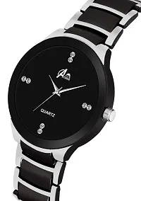 Acnos Dress Analogue Men's Watch(Black Dial Silver Colored Strap)-thumb1